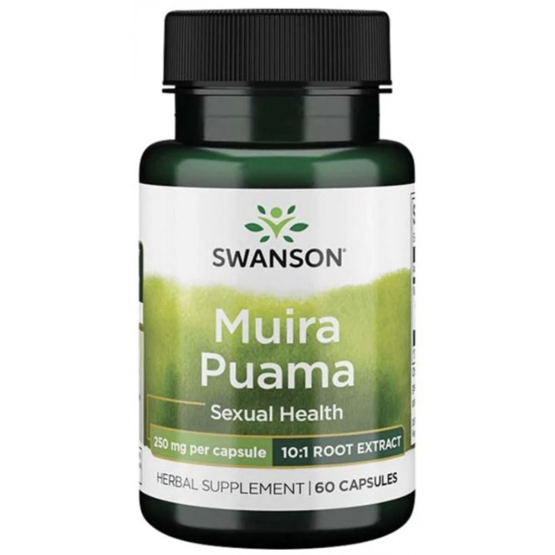 Swanson Muira Puama (10:1) 250 mg 60 kapslit